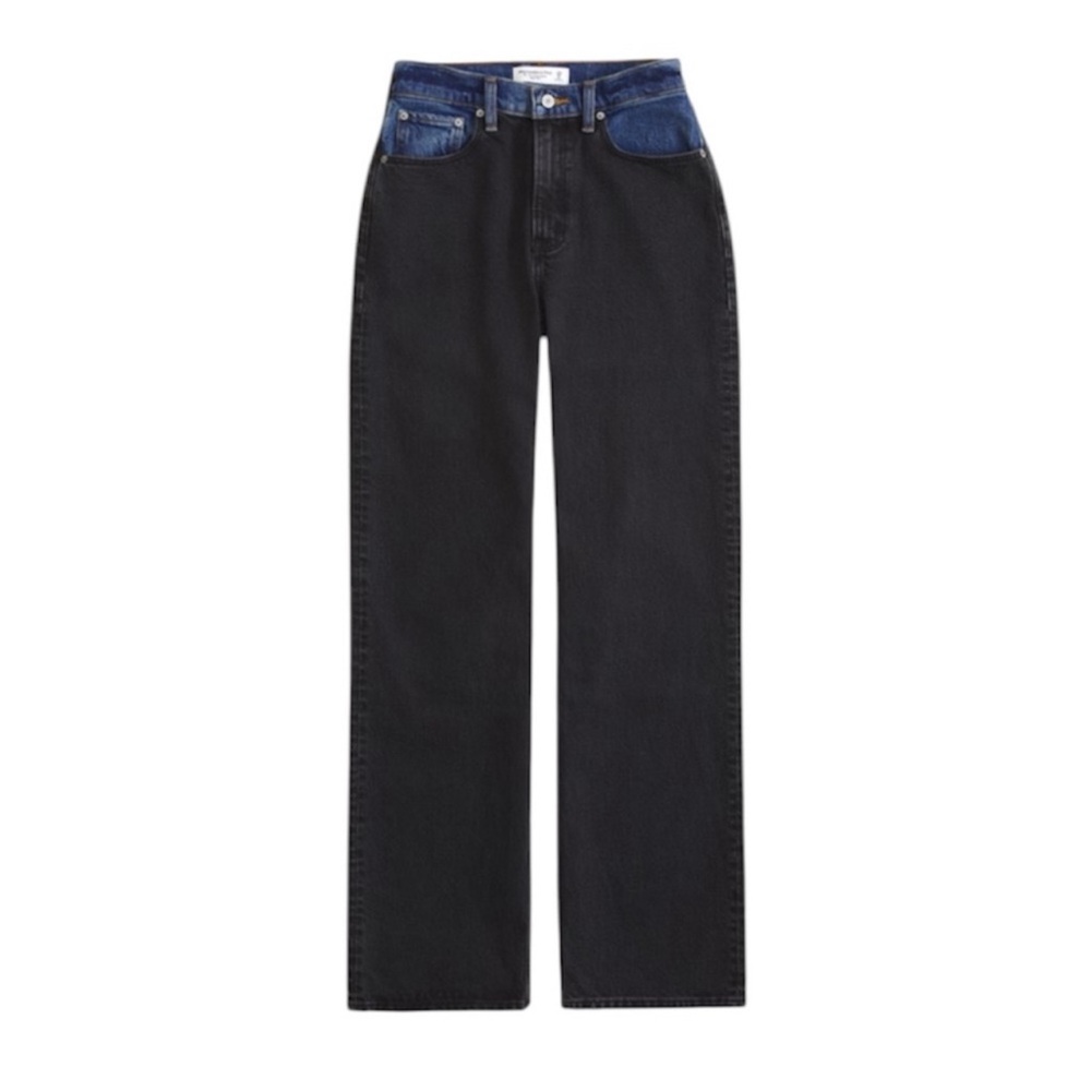 Abercrombie Hight Rise Mixed Denim Jeans size 4 Curve Love